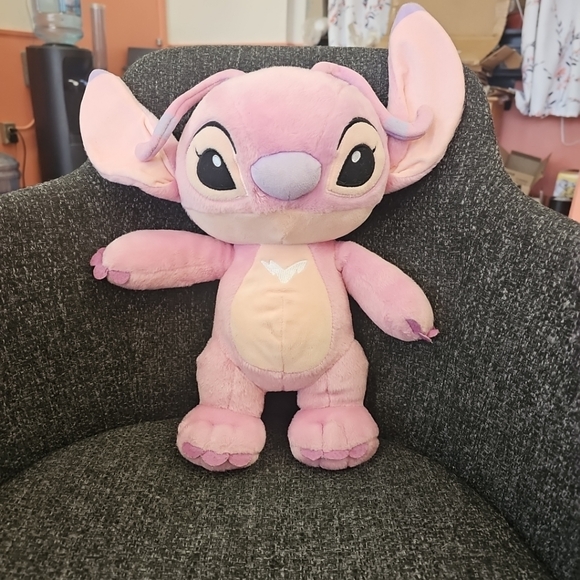 2023 Disney Baby Lilo & Stitch Angel Soft Stuffed Animal Plush Toy Pink Purple - Picture 1 of 6